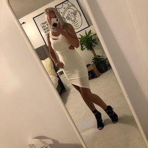 Tobi White Cut Out Bodycon Dress